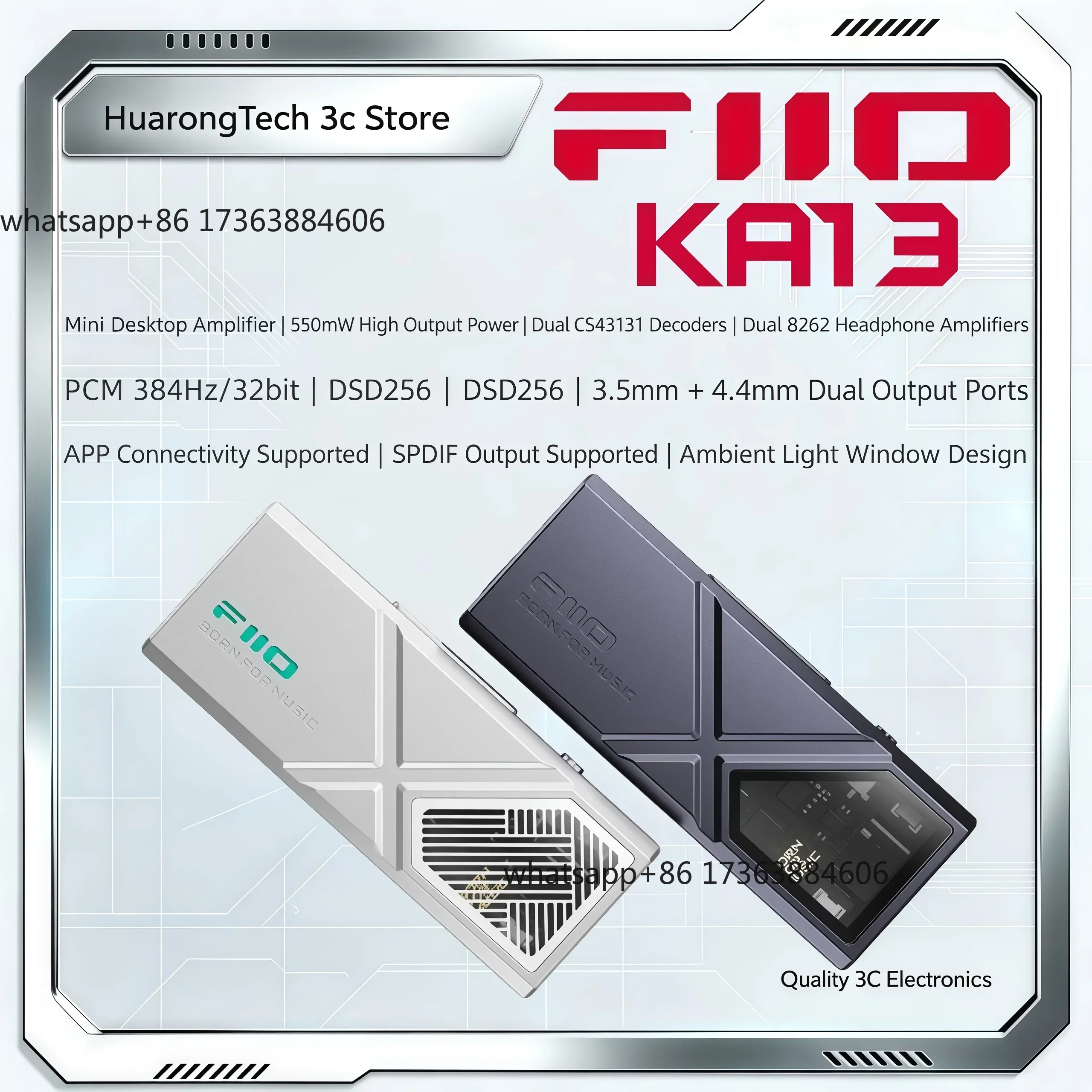 Headphone Amplifier Dac - KA13 مضخم صوت سماعات الرأس USB