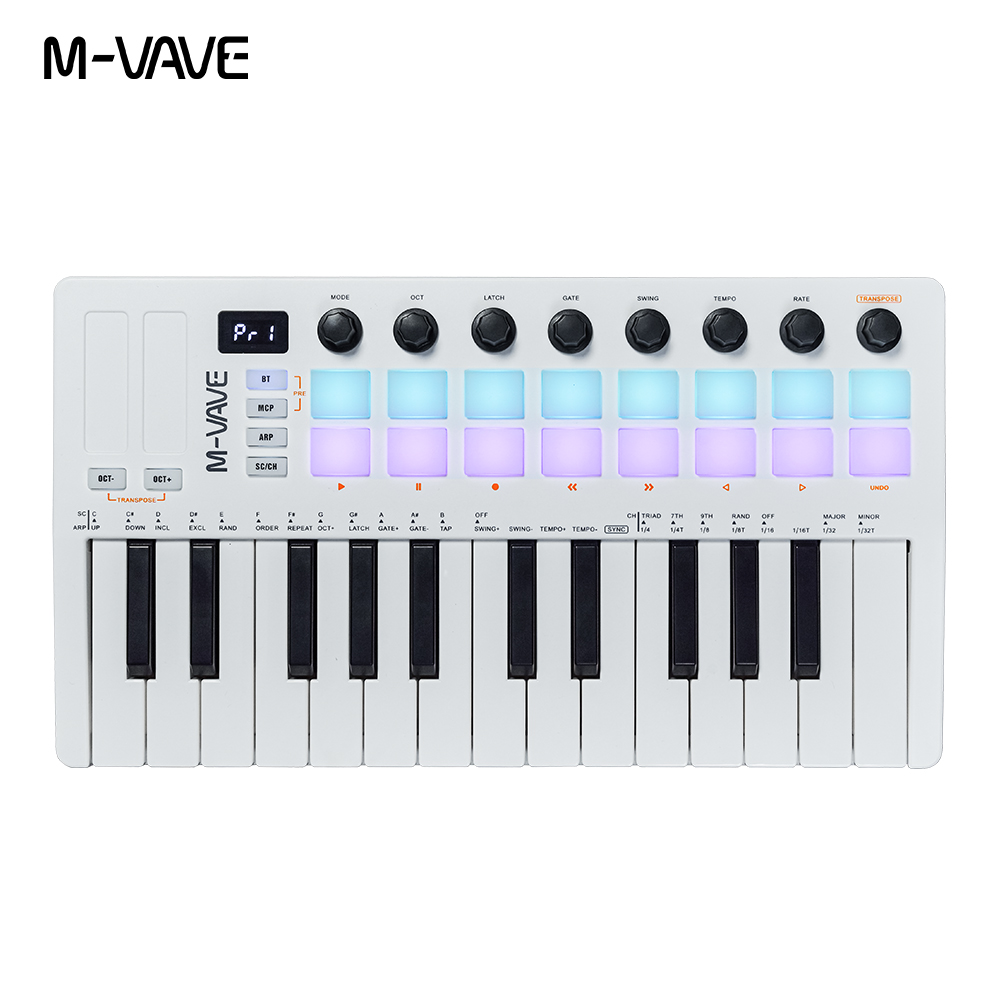 لوحة مفاتيح ميدي بلوتوث M-VAVE - مراجعة Midi Controller Pad وسعره