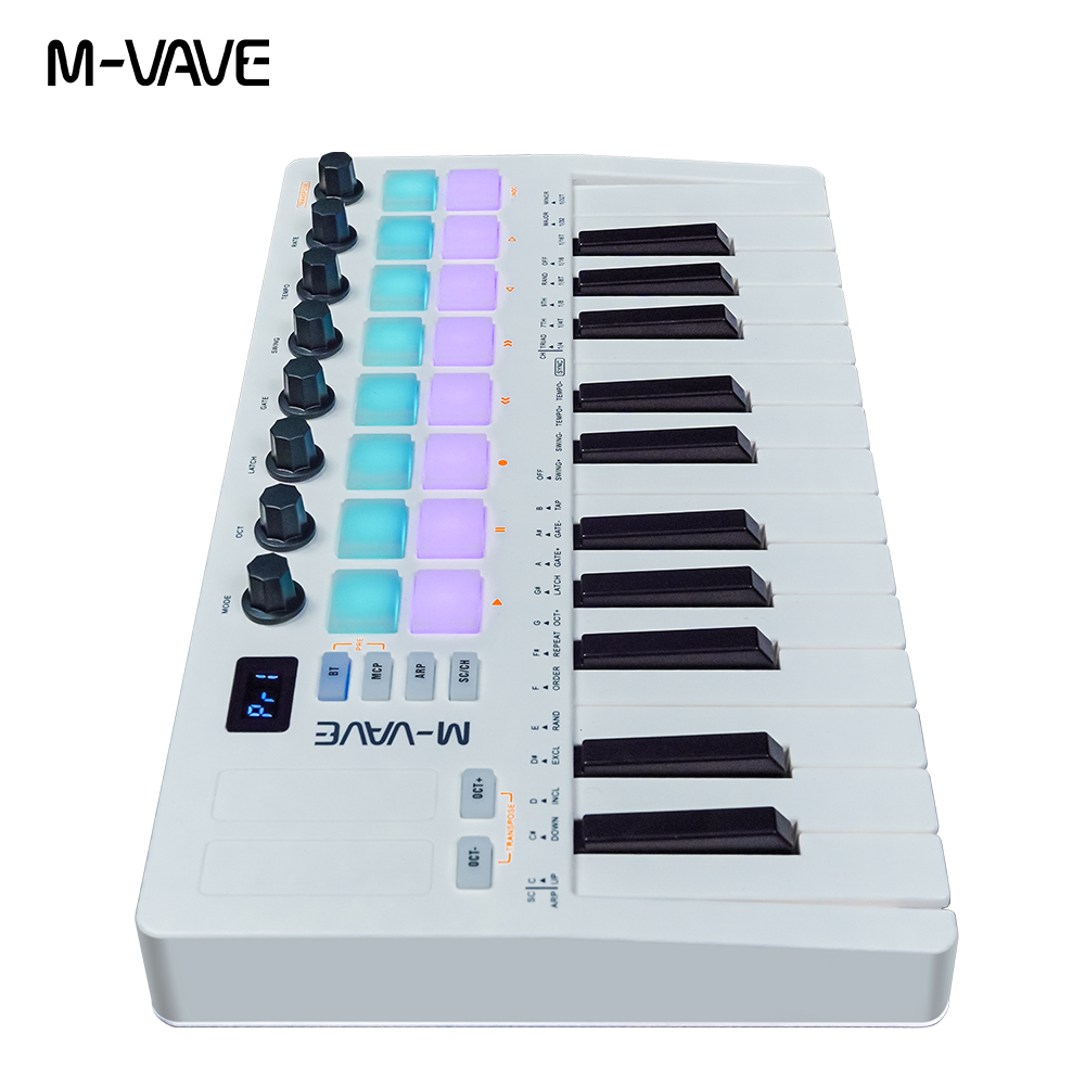 لوحة مفاتيح ميدي بلوتوث M-VAVE - مراجعة Midi Controller Pad وسعره