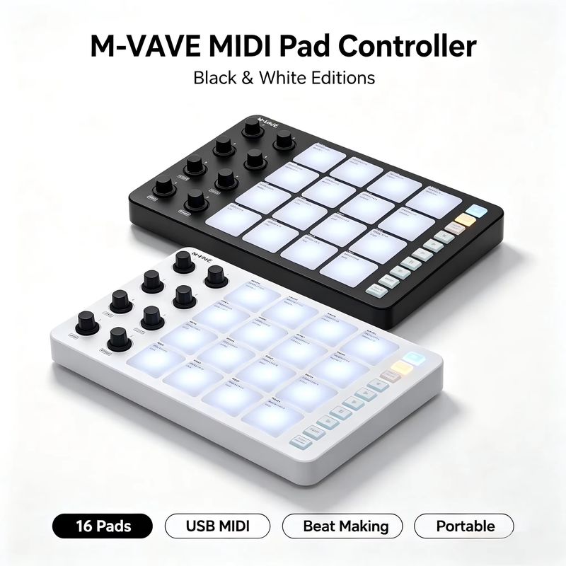 جهاز تحكم لاسلكي بتقنية البلوت - مراجعة Midi Controller Pad وسعره
