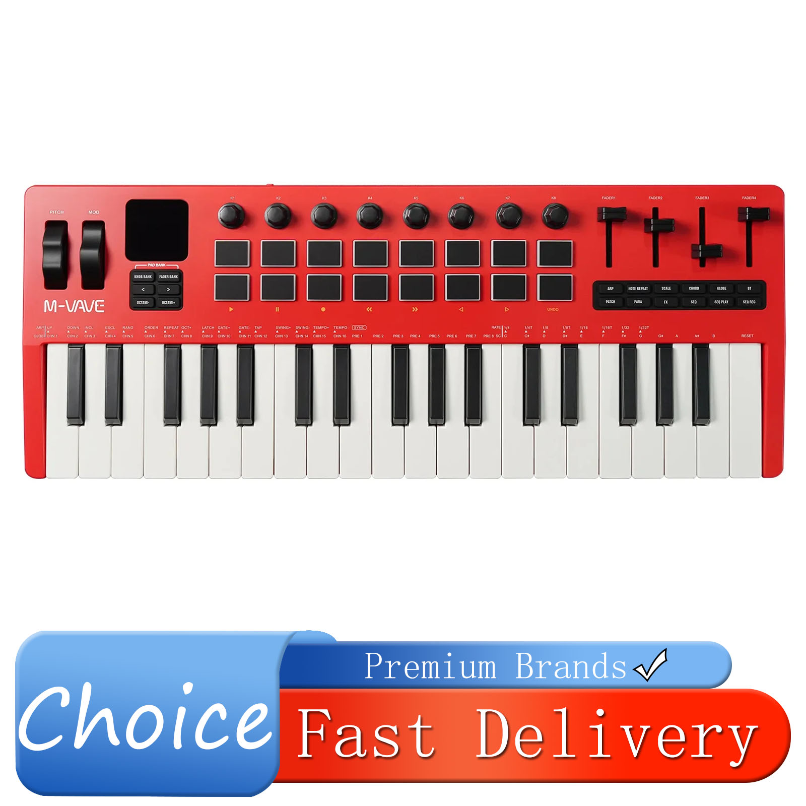 جهاز تحكم MIDI M-VAVE SMK-37 P - مراجعة Midi Controller Pad وسعره