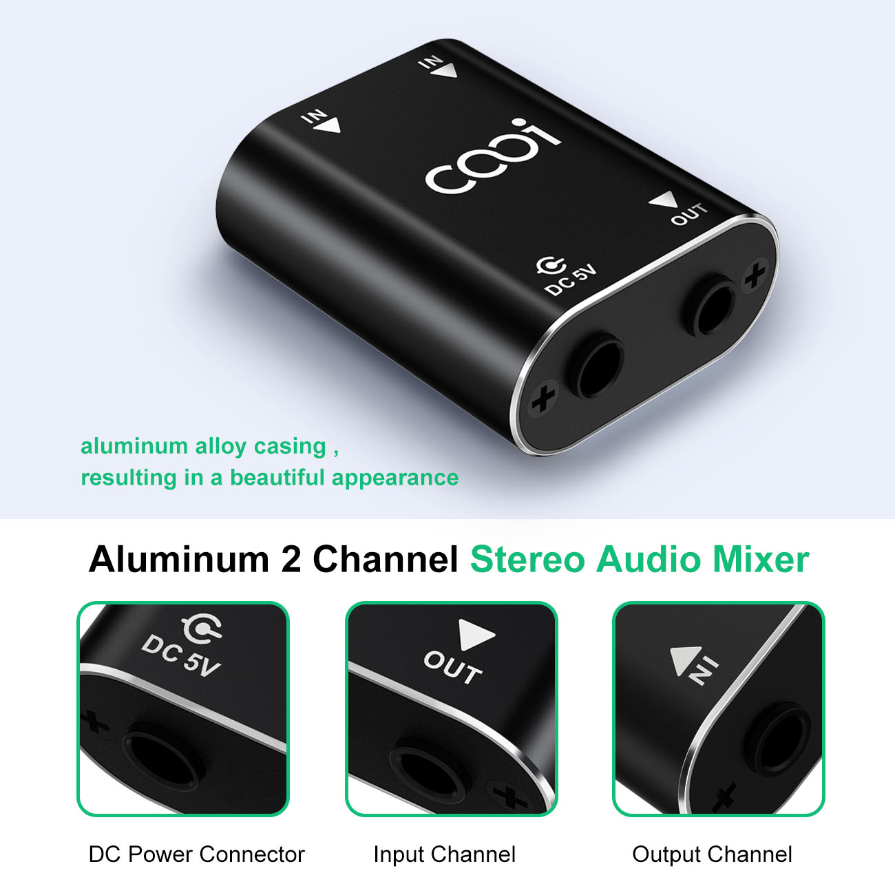 Cooidea 2 Channel Mini Stereo  - مراجعة Audio Music Dj وسعره